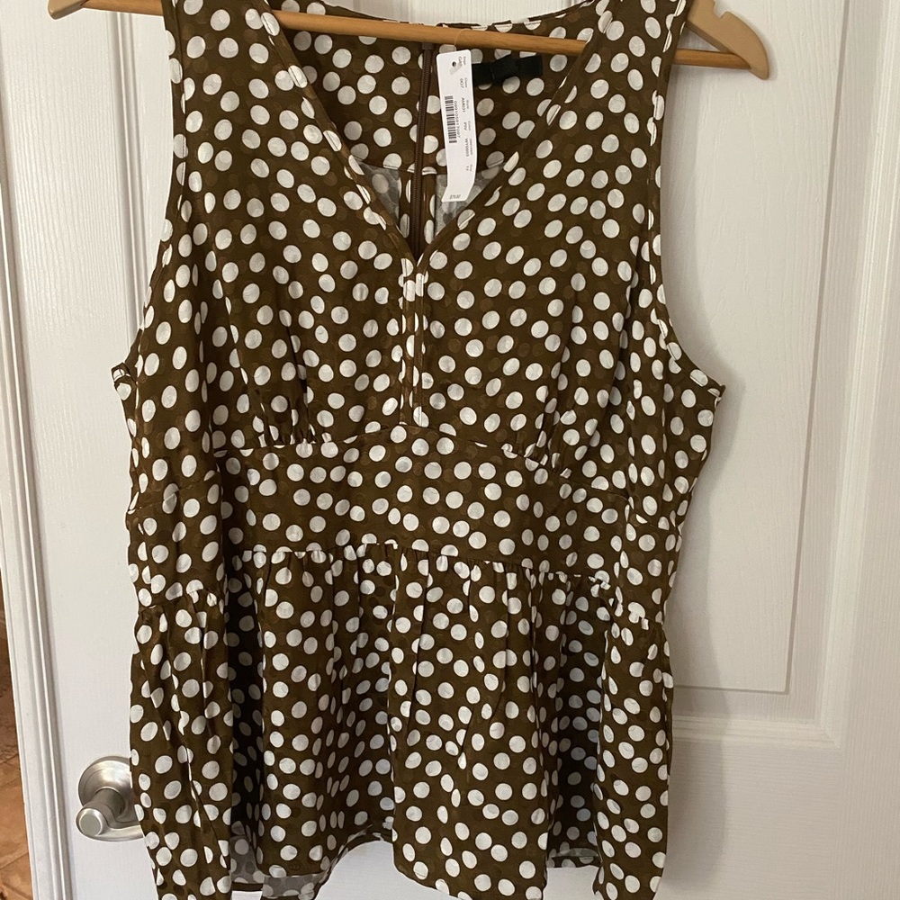 COPY - J Crew V-Neck Peplum Top NWT